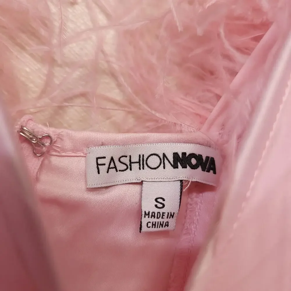 Fashion Nova Tulle Mini Dress Size S So In Love Pink - Picture 7 of 10